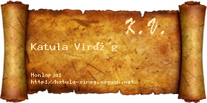 Katula Virág névjegykártya