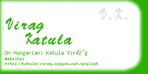 virag katula business card